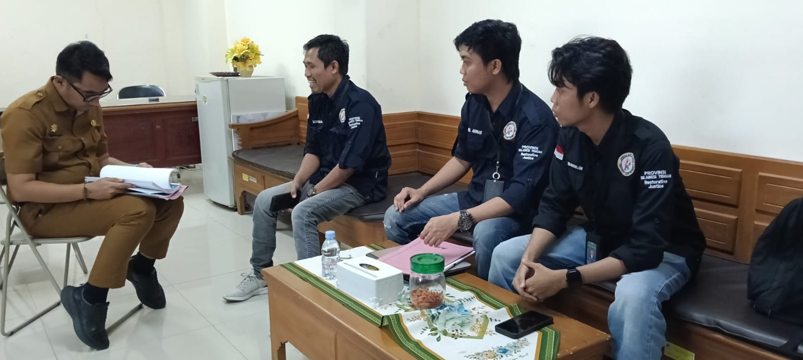 Perkuat Akses Hukum hingga Desa, LBH CCI Sulteng Temui Kabag Protokol dan Kepala Biro Hukum Sulteng