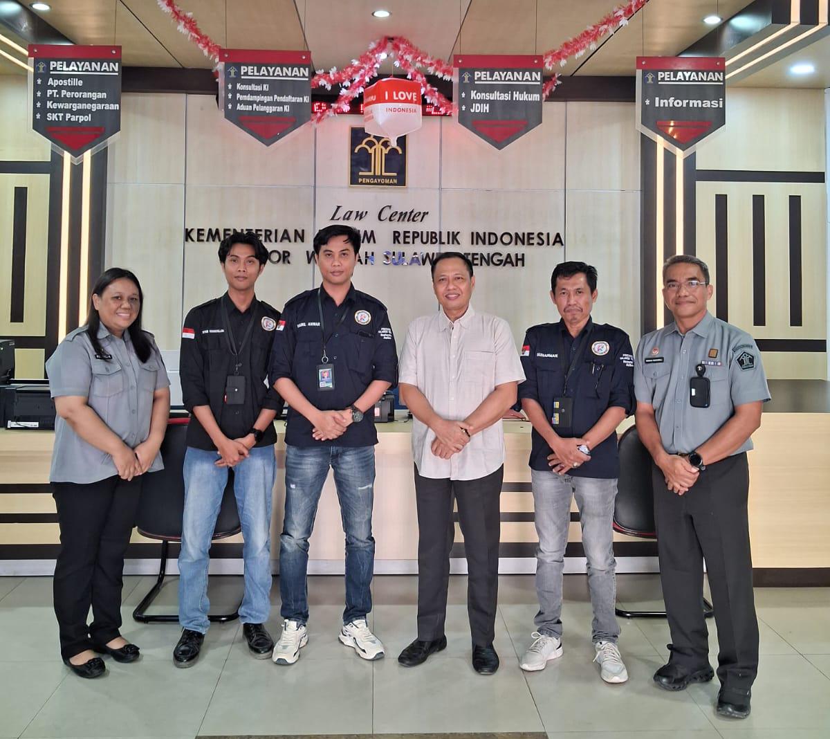 Pertemuan DPW LBH CCI Sulawesi Tengah dengan jajaran Kanwil Kemenkum Sulteng di Palu